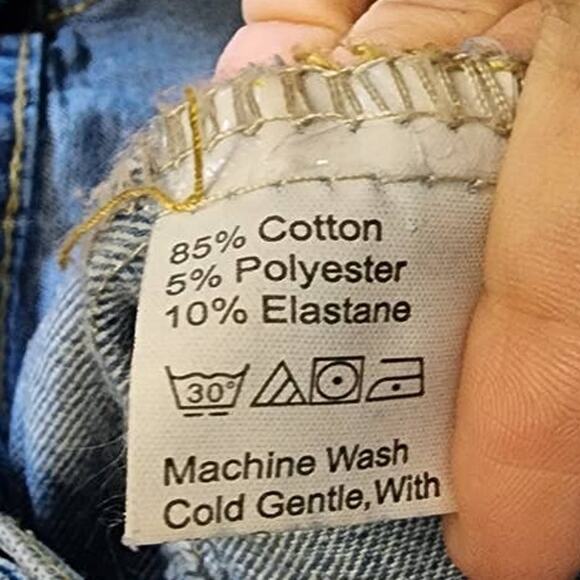 SHEIN Distressed Blue Denim Trucker Jacket Plus Size 4XL - Picture 4 of 9